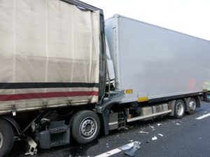 two trucks ran into each other