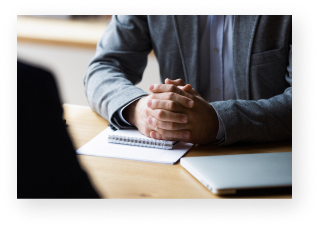 Man in a meeting